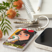 lady coffee quote sleutelhanger (Voorkant Rechts)