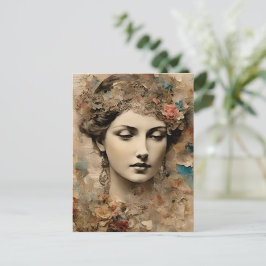  Lady Collage Briefkaart (Staand voorkant)