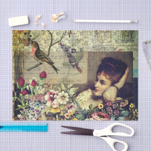  Lady collage Tissuepapier (Craft)