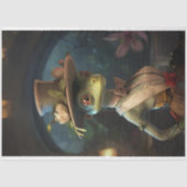 Lady Cricket Gekleed in Groene Decoupage Tissuepapier (Voorkant)