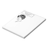 Lady Custom Speech Bubble Notitieblok (Linkerzijde)