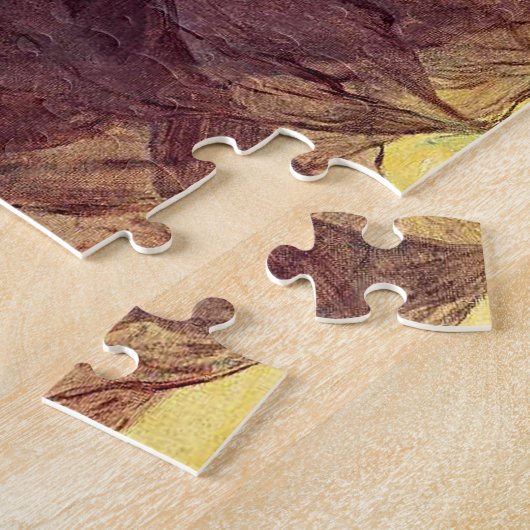 Lady Cute Kitten en Roos Flower Legpuzzel (Zijkant)