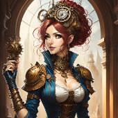 Lady Cyborg mechanics steampunk v1 Tissuepapier
