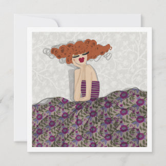 Lady Daisy Daydream Fee Florale Mode Kunstkaart Kaart