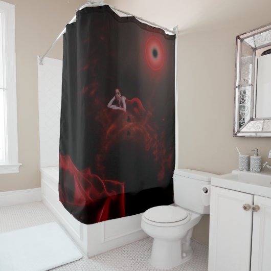 Lady Death Shower-gordijn Douchegordijn (In situ)