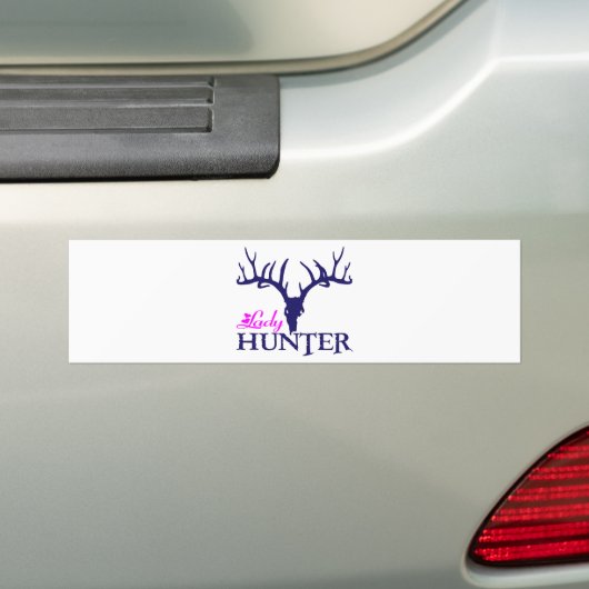 LADY DEER HUNTER BUMPERSTICKER (Op auto)