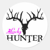 LADY DEER HUNTER RONDE STICKER (Voorkant)