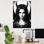 Lady demon Lord | AI Art Poster (Thuiskantoor)