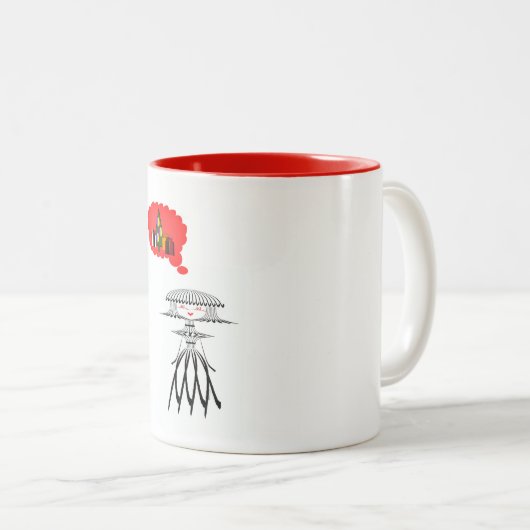 LADY DENKT OVER CHRISTMAS TWEEKLEURIGE KOFFIEMOK (Voorkant rechts)