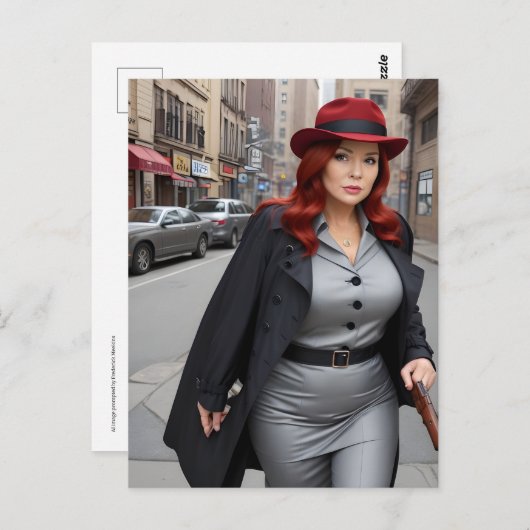 Lady Detective Briefkaart (Voorkant / Achterkant)