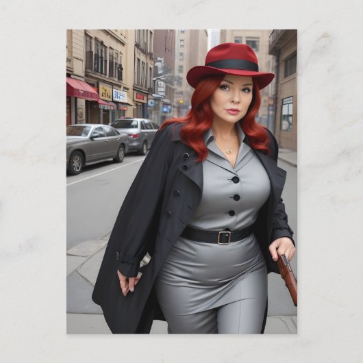 Lady Detective Briefkaart (Voorkant)