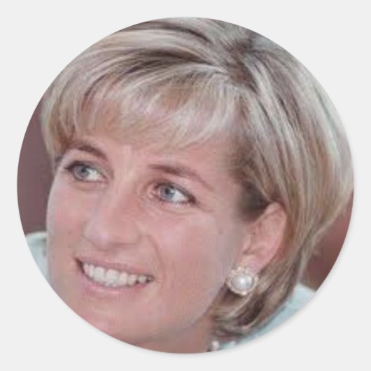 Lady Diana Ronde Sticker (Voorkant)
