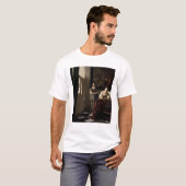 Lady die een brief schrijft met haar Maid, c.1670 T-shirt (Voorkant volledig)