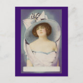 Lady die groot Pet met Bow draagt Briefkaart (Voorkant)