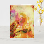 Lady Digital Art alle gelegenheden Kaart (Gele Bloem)