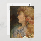 Lady digitale collage Briefkaart (Voorkant / Achterkant)