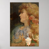  Lady  digitale collage Poster (Voorkant)