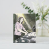 Lady DJ Briefkaart (Staand voorkant)