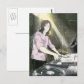 Lady DJ Briefkaart (Voorkant / Achterkant)