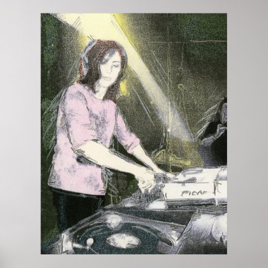 Lady DJ Poster (Voorkant)