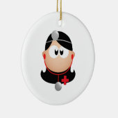 Lady Doctor Keramisch Ornament (Rechts)