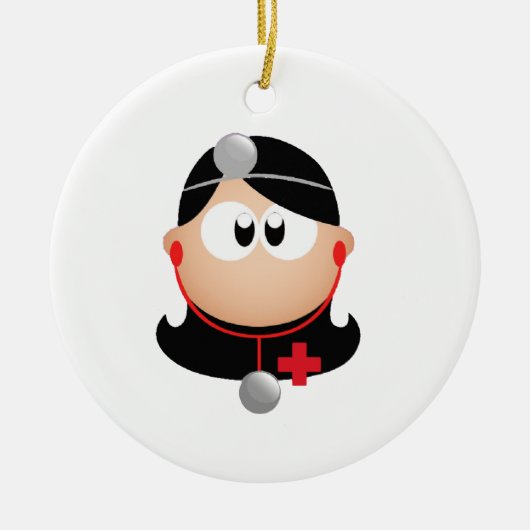 Lady Doctor Keramisch Ornament (Voorkant)
