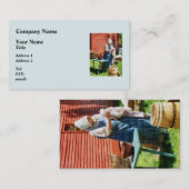 Lady Doing Laundry Visitekaartje (Voorkant / Achterkant)