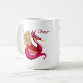 Lady Dragon-ontwerp Koffiemok (Voorkant links)