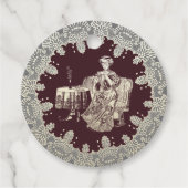 Lady drink tea bedankjes labels (Voorkant)