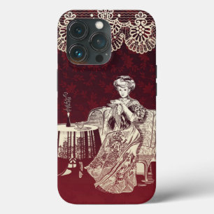 Lady drink tea Case-Mate iPhone case
