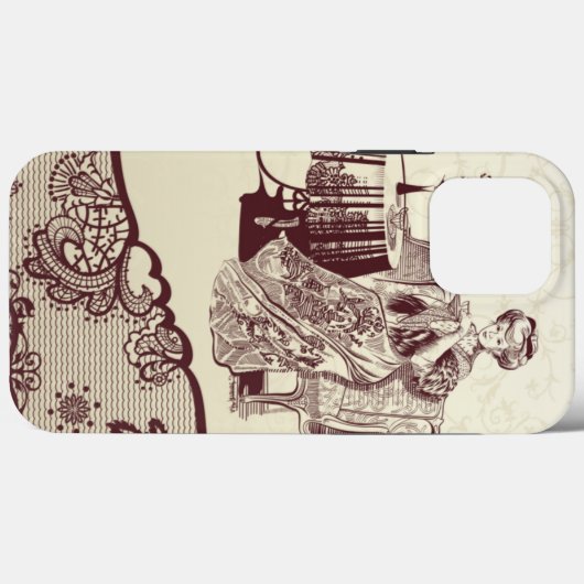 Lady drink tea Case-Mate iPhone case (Achterkant (horizontaal))