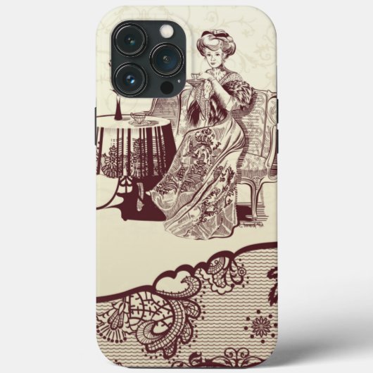 Lady drink tea Case-Mate iPhone case (Achterkant)