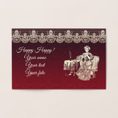 Lady drink tea folie kaarten (Binnen)