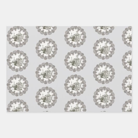 Lady drink tea inpakpapier vel (Voorkant 2)