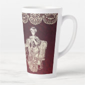 Lady drink tea latte mok (Rechts)