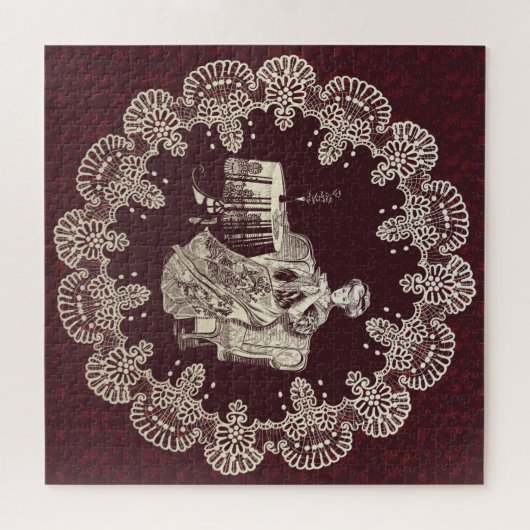 Lady drink tea legpuzzel (Horizontaal)