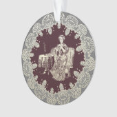 Lady drink tea ornament (voorkant)