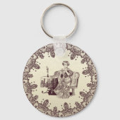 Lady drink tea sleutelhanger (Voorkant)