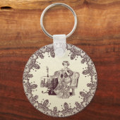 Lady drink tea sleutelhanger (Achterkant)