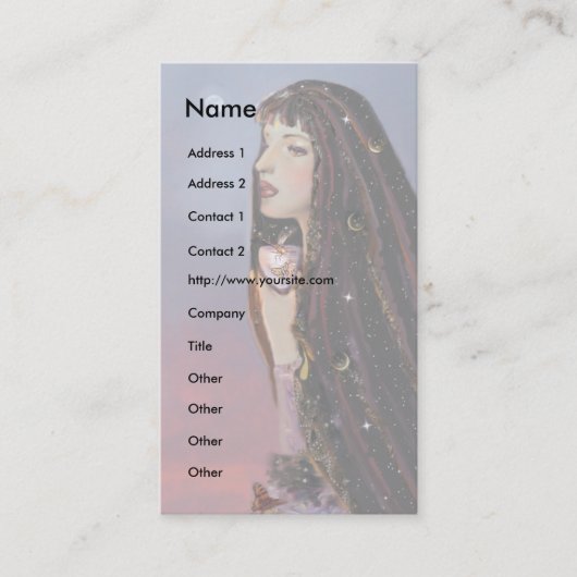 Lady Dusk Visitekaartje (Voorkant)