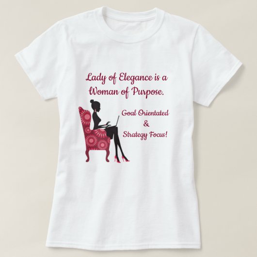 Lady Elegance Collectie T-shirt (Design voorkant)