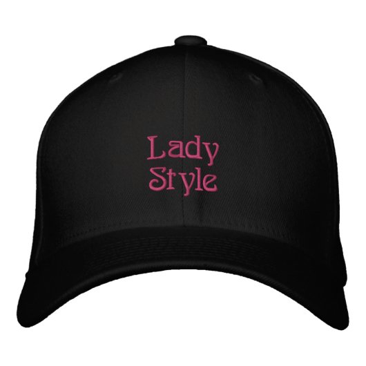 Lady Embroidered Hat Geborduurde Pet (Voorkant)