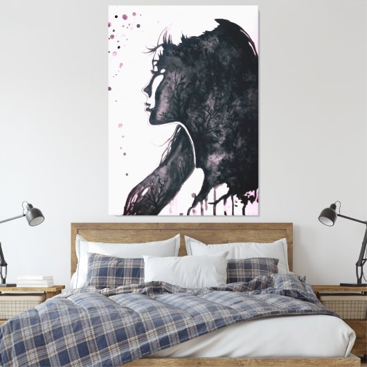 Lady Emotion Canvas Print (Insitu (Slaapkamer))