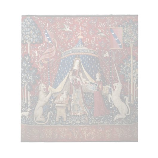 Lady en de Eenhoorn Tapestry Notitieblok (Voorkant)