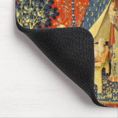 Lady en de Unicorn Medieval Tapestry Art Muismat (Hoek)