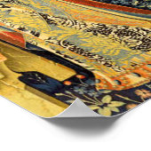 Lady en de Unicorn Medieval Tapestry Art Poster (Hoek)