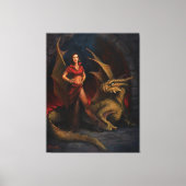 Lady en Dragon Canvas Afdruk (Voorkant)