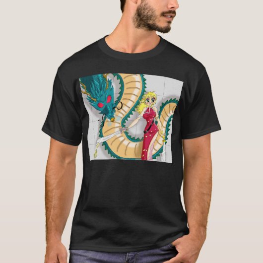 Lady en Dragon T-shirt (Voorkant)
