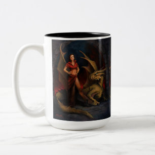 Lady en Dragon Tweekleurige Koffiemok
