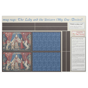 Lady en Eenhoorn DIY Mok Tapijten Stof